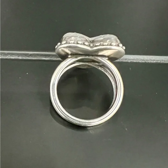 James Avery Retired Heart and Tulips Ring Sz 7 - Picture 4 of 6